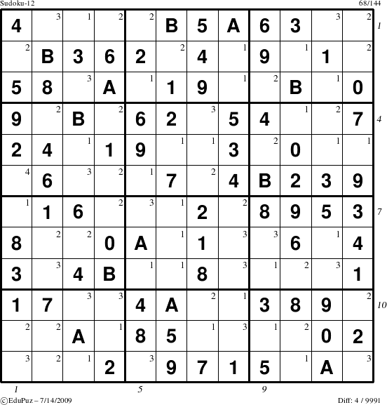 EduPuz Group Puzzle Type 'Sudoku-12'