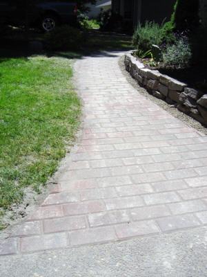 Front paver walkway showing proper color