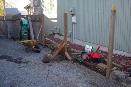 November:  replace fence post knocked down by camper