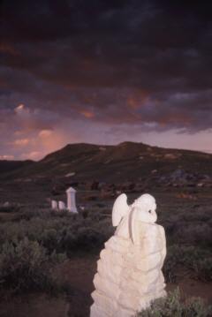 Cemetary at sunset