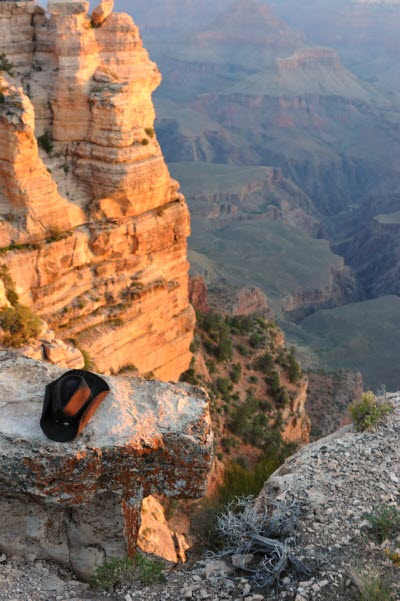 Mark's hat, Sunday Sunrise from Mather Point