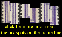 click here for more info about the ink spots on the outer frame line