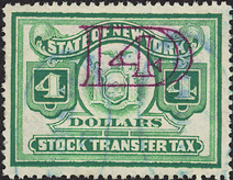 bright green-not listed-overprint extends nearly to top border