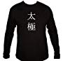 Tai Chi chinese script 100% cotton long sleeve new black t-shirt (XL)